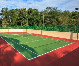 After Pressure Washing Tennis Court